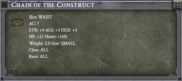CHAIN OF THE CONSTRUCT item card